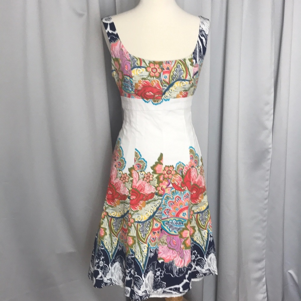 Gorgeous spring dress. Floral & white empire waist